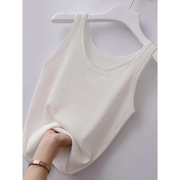 Everyday the Label Women White Tanks & Camisoles - Picture 1 of 3